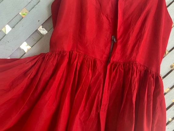 Kids - Young adult - sweet satin red dress - full… - image 3