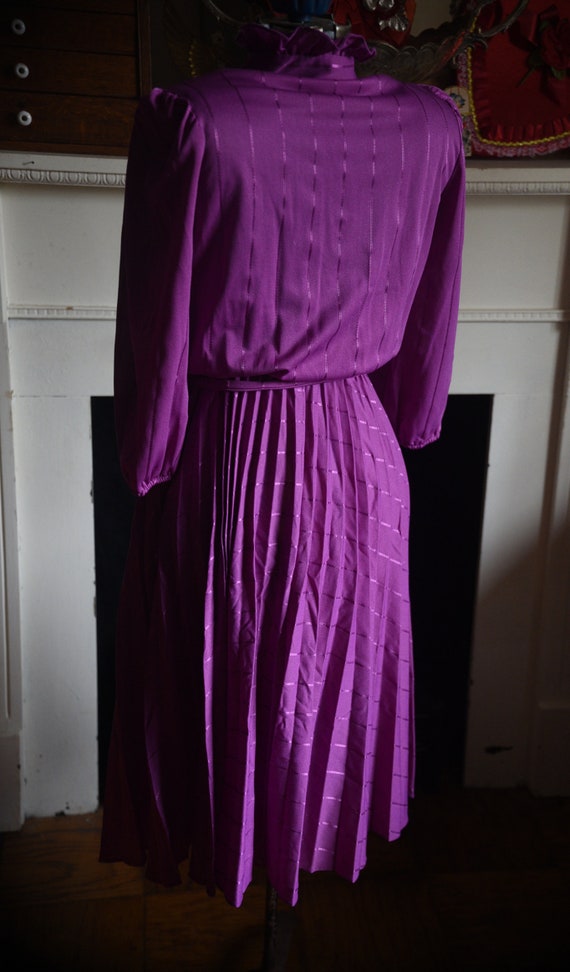 Small - Vintage Pretty Purple Secretary Dress - image 6