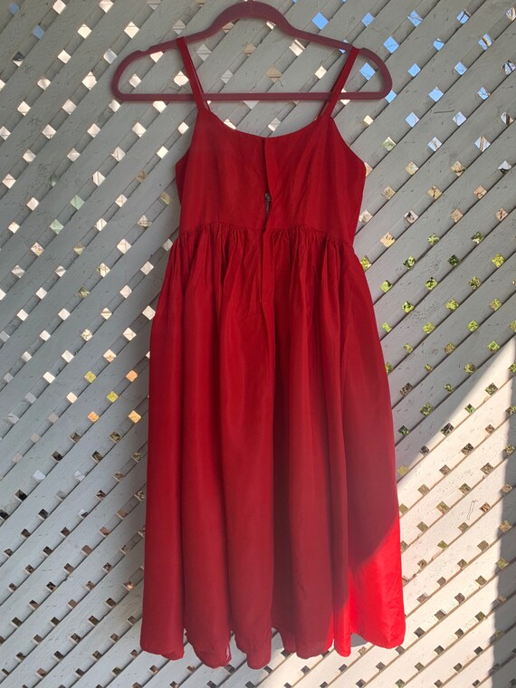 Kids - Young adult - sweet satin red dress - full… - image 6