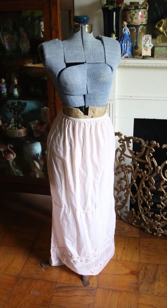 Small / Medium - Vintage Pink Full Length Cotten … - image 3