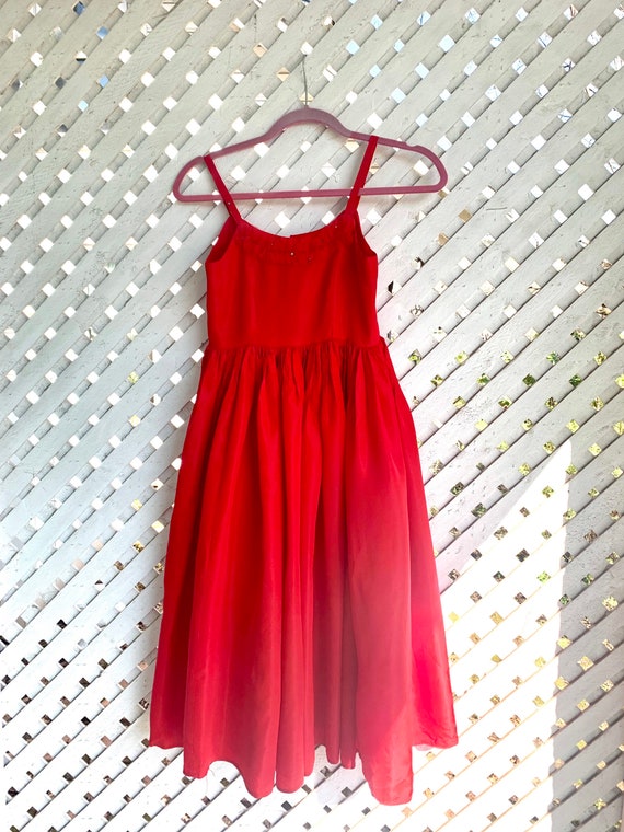 Kids - Young adult - sweet satin red dress - full… - image 8