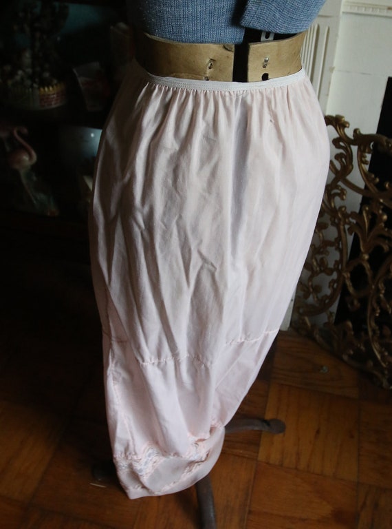 Small / Medium - Vintage Pink Full Length Cotten … - image 6