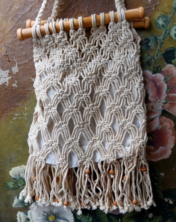 Vintage 1960's Macrame Bag - image 2