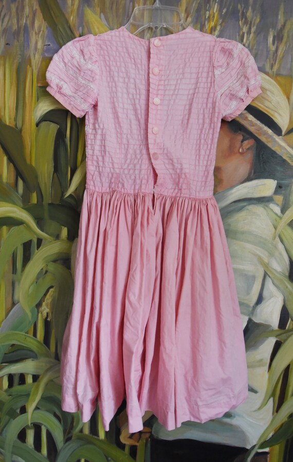 Vintage Girls Pretty in Pink Dress - image 6