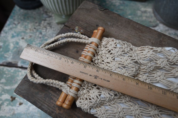 Vintage 1960's Macrame Bag - image 7