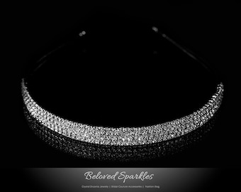 4 Rows Crystal Fashion Headband-Flowergirl Crystal Cluster Headband-Crystal Bridesmaid Headband-Girls Crystal RhinestoneFashion Headband