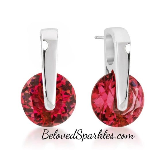 8mm Cubic Zirconia Stud Post Earrings Tension Set Sterling Silver 8mm Cubic Zirconia Stud Post Earrings Tension Set Sterling Silver