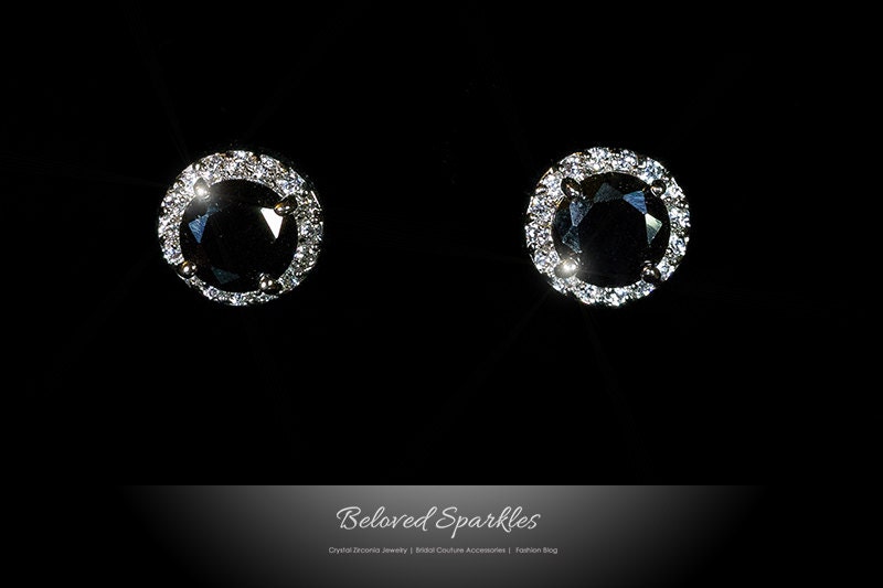 アクセサリー J POCA & C VISTA 15000 Tribal/black Cubic Zirconia/925 Sterling Silver/stud/pierced