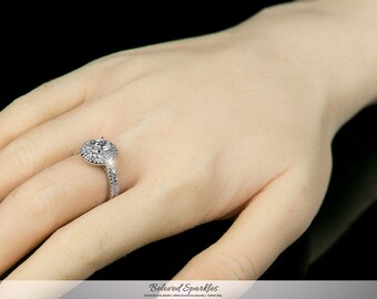 ヘレンシア リザーピアス シルバー Zehira Oval Solitaire Double Halo 3.5(ct) Cubic Zirconia