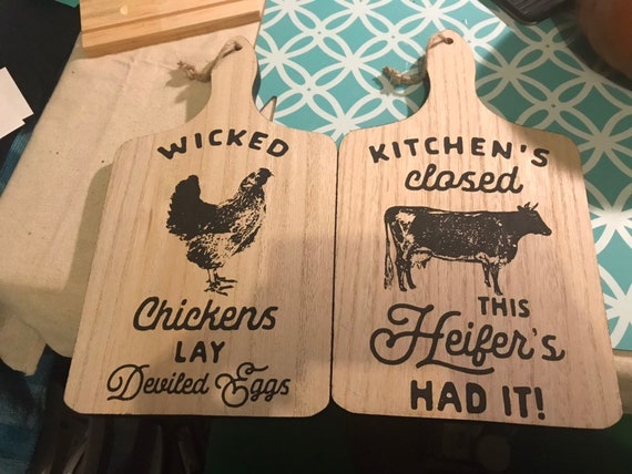 Wicked Chickens And Kitchens Closed Decorative Cutting Boards