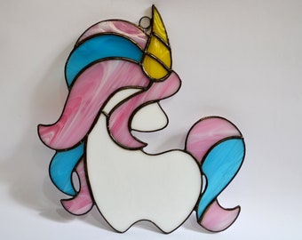 Lovely Unicorn Stained Glass Suncatcher