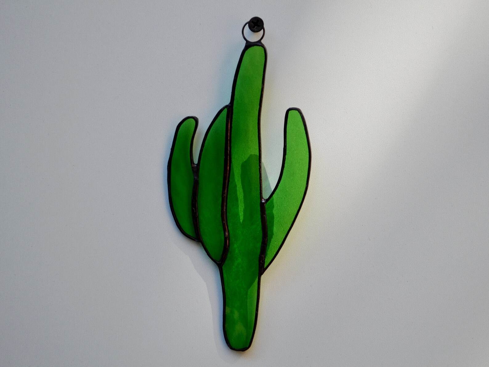 Stained Glass Cactus Suncatcher Stained Glass Cactus Plant Etsy