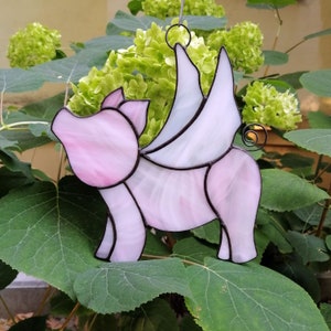 Stained Glass Flying Pig Suncatcher Window Hanging or Wall Decor. When Pigs Fly Handmade Farm Animal Sun Catcher. Potbelly Pig Lover Gift