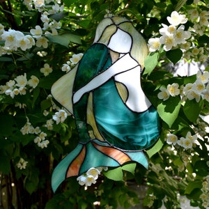 Large Mermaid Stained Glass Suncatcher image 6