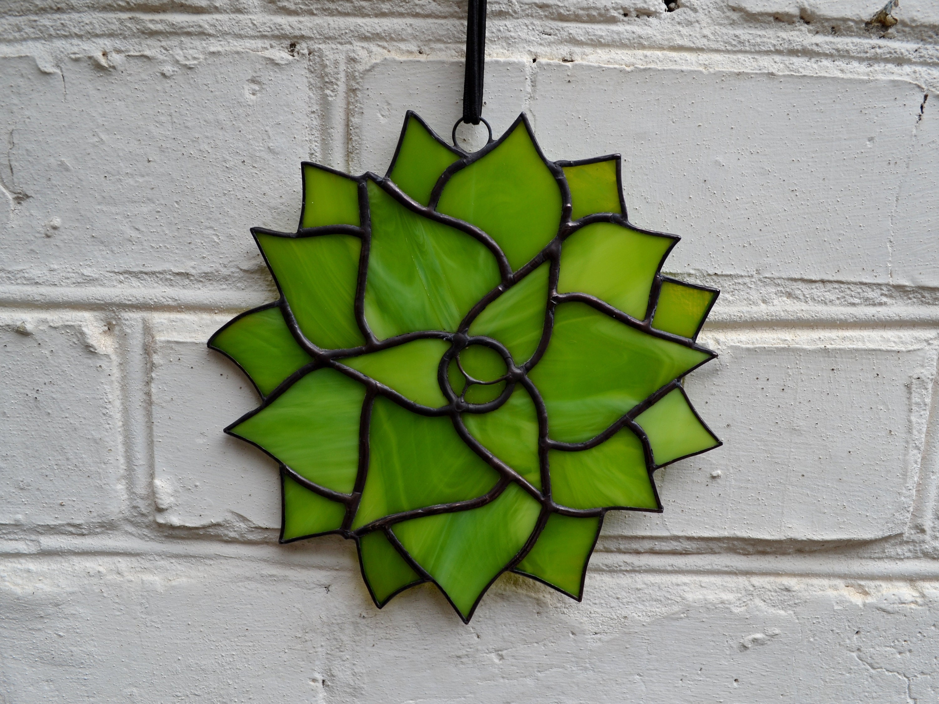 Stained Glass Succulent Suncatcher / Succulent Stained Glass Etsy