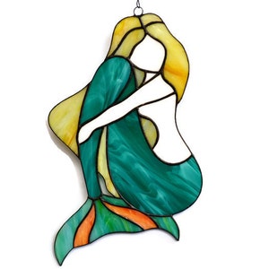 Large Mermaid Stained Glass Suncatcher image 7