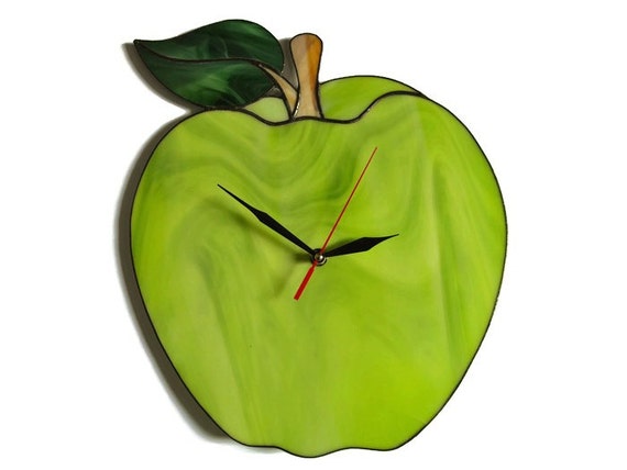 Lime Green Apple Clock Food Clock Modern Wall Clock Unique Wall Clock Bright Apple Kitchen Decor Decorative Clock Lime Green Apple Clock Food Clock Modern Wall Clock Unique Wall Clock Bright Apple Kitchen Decor Decorative Clock