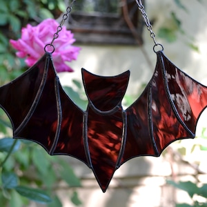 Stained Glass Bat Suncatcher