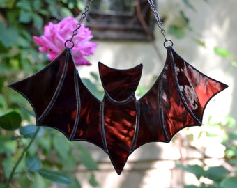 Stained Glass Bat Suncatcher