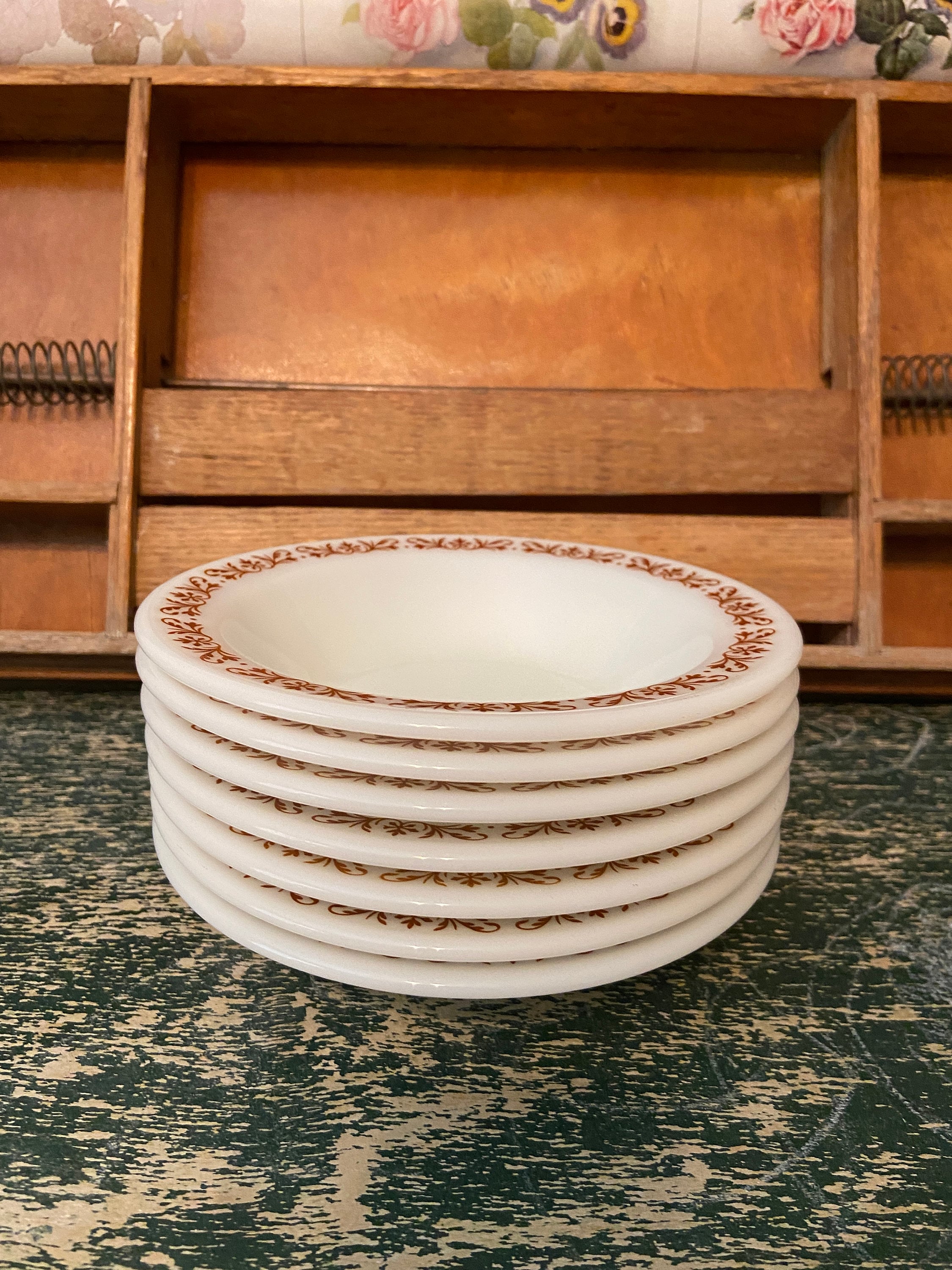 Set of 7 Pyrex Tableware Made by Corning 7072 Copper Etsy