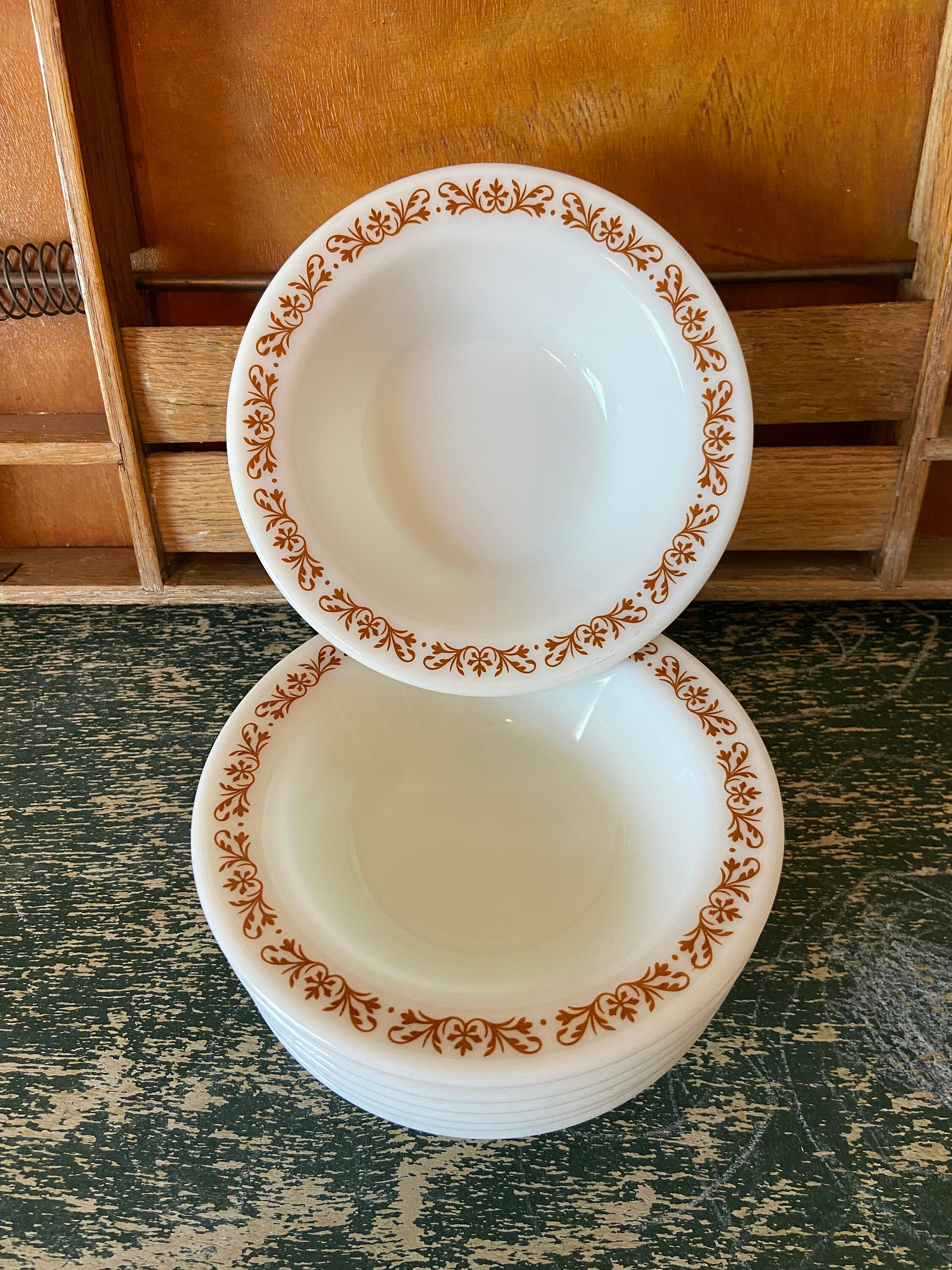 Set of 7 Pyrex Tableware Made by Corning 7072 Copper Etsy
