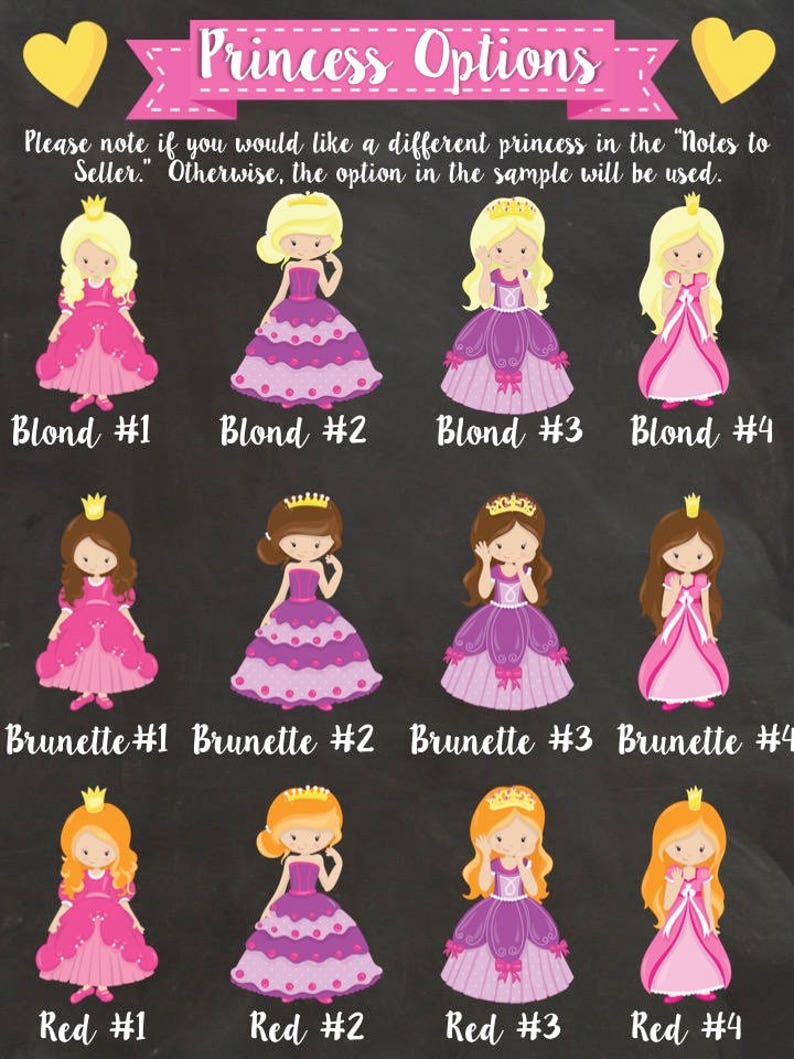 Princess Birthday Chalkboard Castle Royal Princess Theme 2nd Birthday 3rd Birthday 1st Birthday Crown Printable Poster