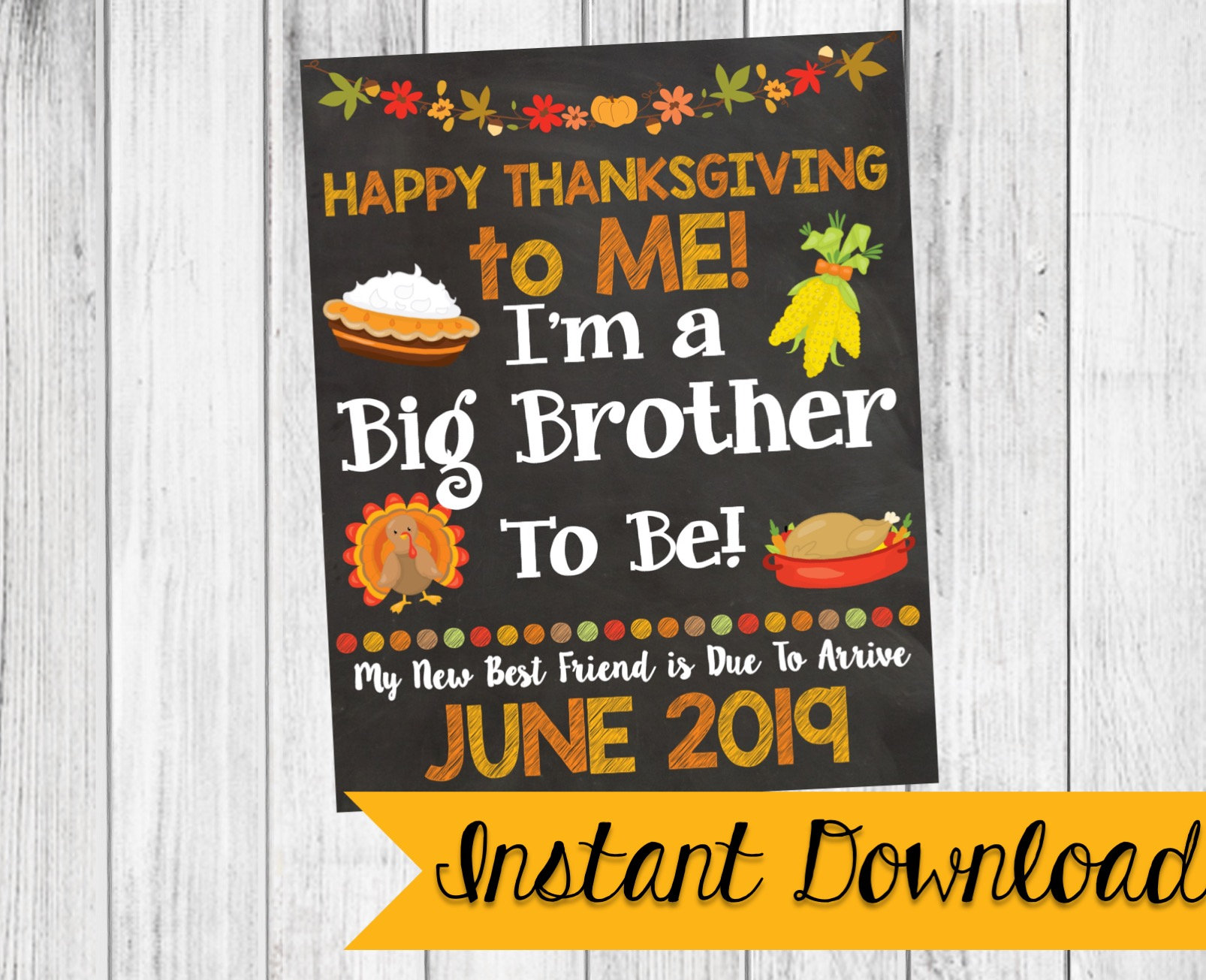 Thanksgiving Pregnancy Announcement 