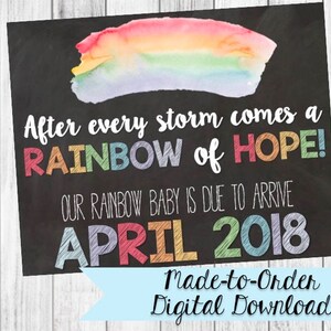 Arcobaleno bambino gravidanza annuncio segno arcobaleno di speranza {Download digitale}
