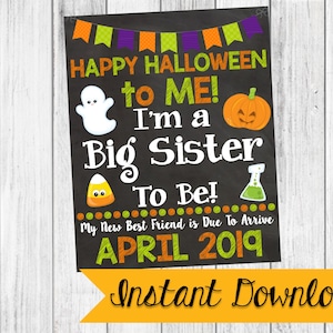 Halloween Schwangerschaft Ankündigung Zeichen {Digitaler Download}