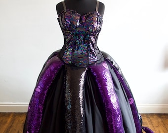 Disney inspired Ursula Sea Witch Halloween Costume, Villain Party Skirt & Tentacles, Made to Order