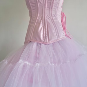 Pink Tulle Skirt and Corset Costume, Made to Measure any size