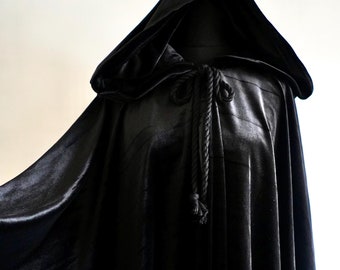 Black Velvet Hooded Cape Made to order
