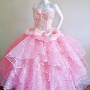Glinda Wicked Ariana Grande inspired Pink Tulle Asymmetric Costume, Made to Measure any size