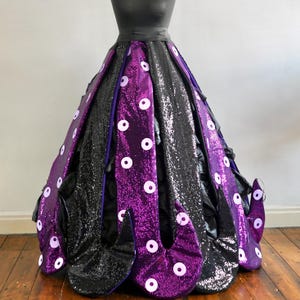 Halloween The Little Mermaid Ursula Sea Witch inspired Unisex Sequin Costume Belt, Villain Party, Made to Measure!