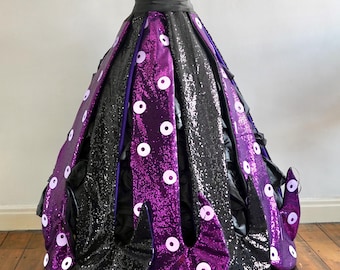 Halloween The Little Mermaid Ursula Sea Witch inspired Unisex Sequin Costume Belt, Villain Party, Made to Measure!