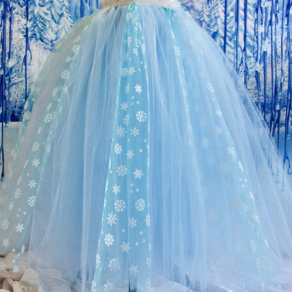 Frozen 2 Elsa inspiré Arendelle Aqua Costume, jupe, leggings sur mesure TIARA gratuit