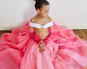 Disney Princess Aurora Inspired Costume/ Dress, Party, Prom, includes Petticoat, FREE Tiara! Made to Measure.