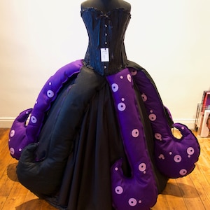 Women&#39;s Ursula Halloween Sea Witch inspired Villain Party Corset Skirt & Tentacle Belt, Made to Measure! Free International Shipping