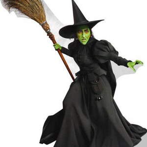 Halloween Wizard of Oz Evil Witch inspired Costume, Villain Party Fancy Dress, includes Free Hat Various Sizes image 8