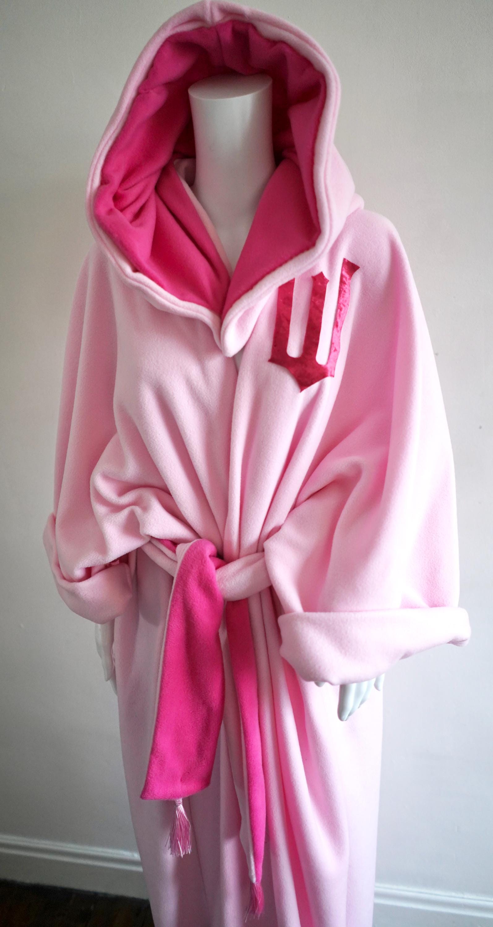 Glinda Wicked Inspired Pink Hooded Dressing Gown/robe Christmas ...