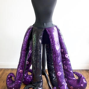 Kid&#39;s Halloween Ursula Sea Witch inspired Unisex Sequin Costume Belt, Villain Party, Made to Measure in any size Free International Shipping
