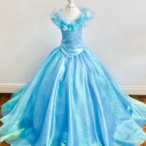 Cinderella inspired Girl&#39;s Costume, Made to measure from age 3yrs up to 15yrs