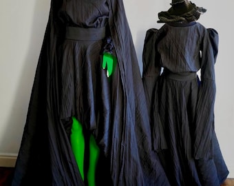 slim fit dress slacks Wicked: For Good (2025) Madame Morrible Green Lightning Dress Outfits   Coshduk