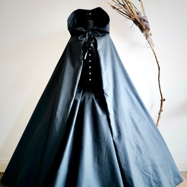 Halloween Witch Cloak, Cosplay,  Villain Party, Fancy Dress, Made to order