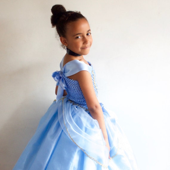 Princess Girls Cinderella Inspired Fancy Dress, Made To Measure age 3-12yrs Princess Girls Cinderella Inspired Fancy Dress, Made To Measure age 3-12yrs