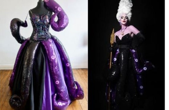 Women's Ursula Sea Witch Inspired Costume, Halloween, Corset, Skirt &  Tentacle Belt, Made to Measure, Free International Shipping - Etsy