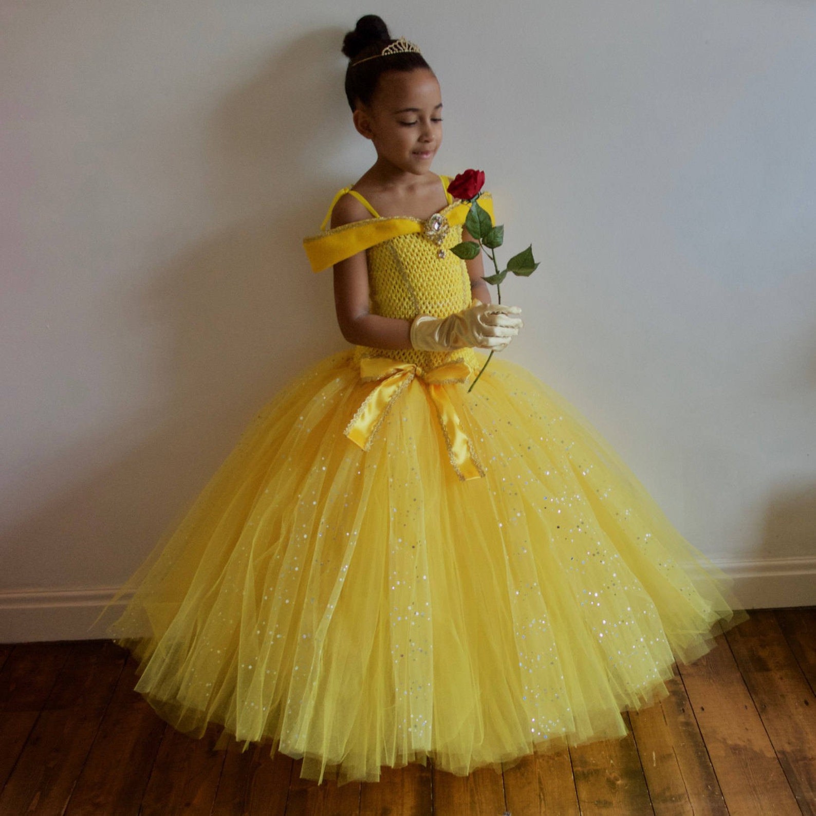 Girl's Princess Belle Inspired Costume/dress Birthday - Etsy