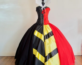 Halloween Queen Of Hearts inspired Costume Villain Party, Various Sizes