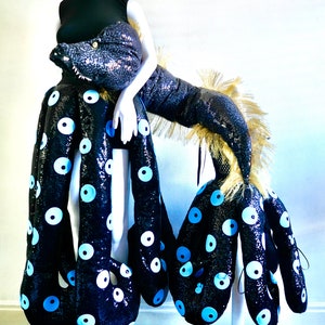 Kid&#39;s Halloween Ursula Sea Witch inspired Unisex Sequin Costume Belt, Villain Party, Made to Measure!