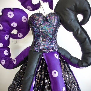 Adult Halloween Ursula Sea Witch inspired Halloween Villain Party Skirt & Tentacle Belt Made to Order free International Shipping!